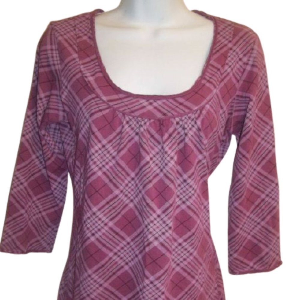 Esprit 3/4 Sleeves Purple Shirt Size Large